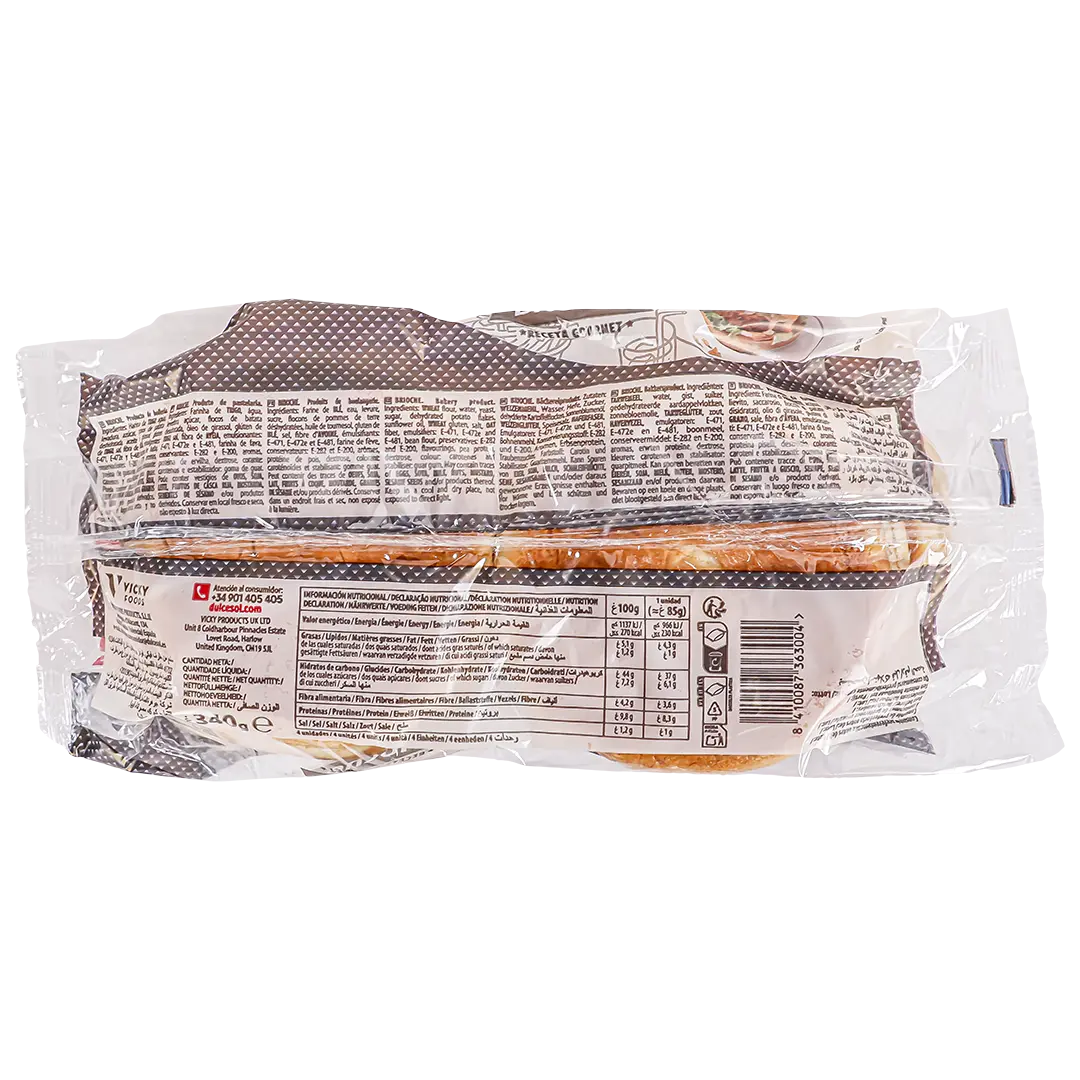 Dulcesol Burger Buns Brioche 340 gm - view 2