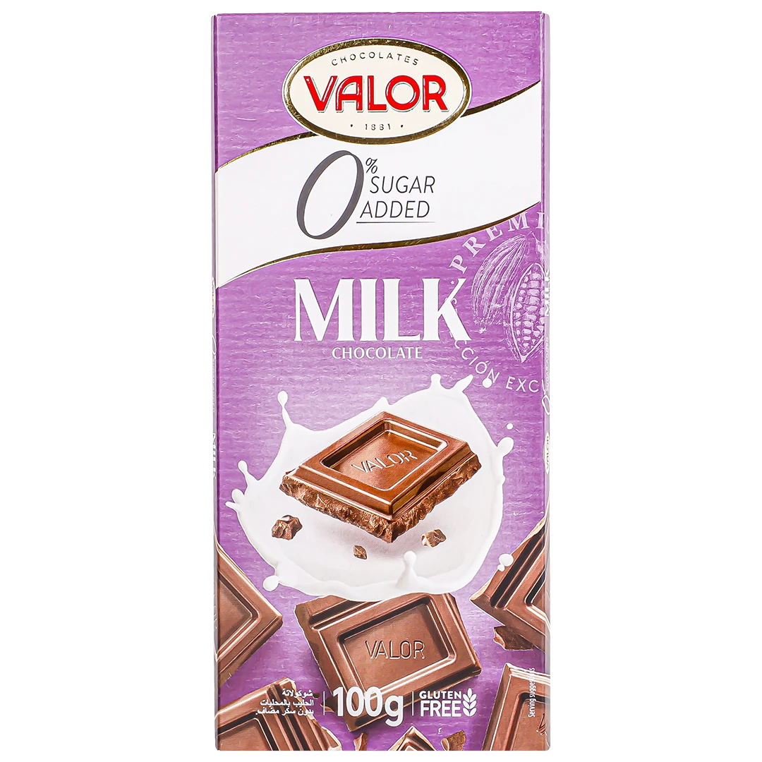 Valor Milk Chocolate No Suger Add Gluteen Free 100 gm