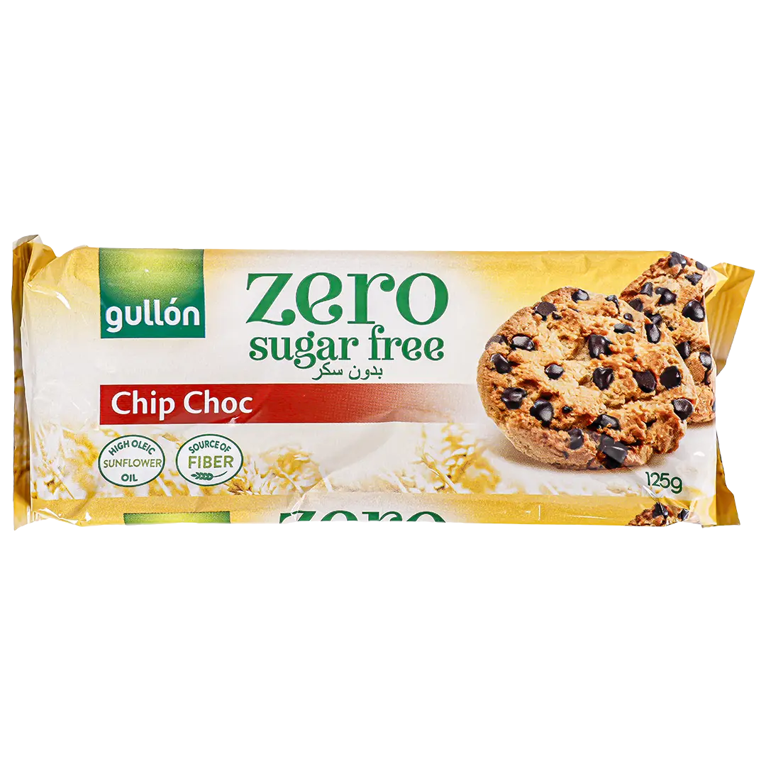 Gullon Zero Cookies with Chocolate Chips No Sugar 125 gm - view 1