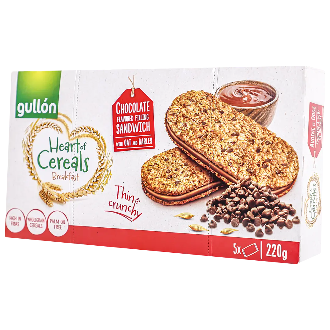 Gullon Oat & Whole Grain Biscuits with Chocolate Pieces 220 gm - view 1