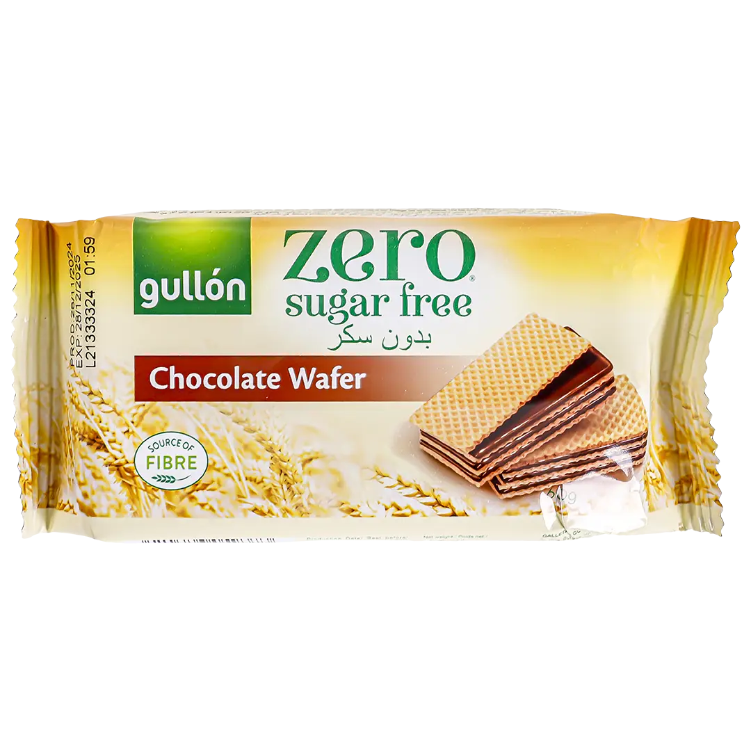 Gullon Zero Wafer with Chocolate No Sugar 60 gm - view 1