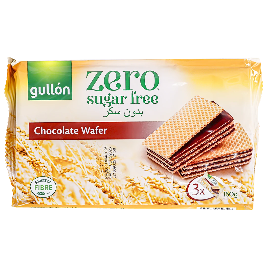 Gullon Zero Wafer with Chocolate No Sugar 180 gm