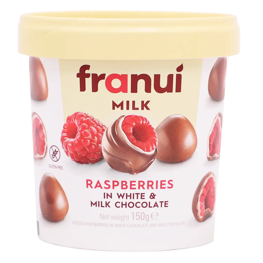 Franui Frozen Raspberry in Milk Chocolate 150 gm - view 1