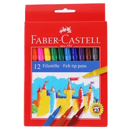 Faber Castell Fiberpen Washable 12 color