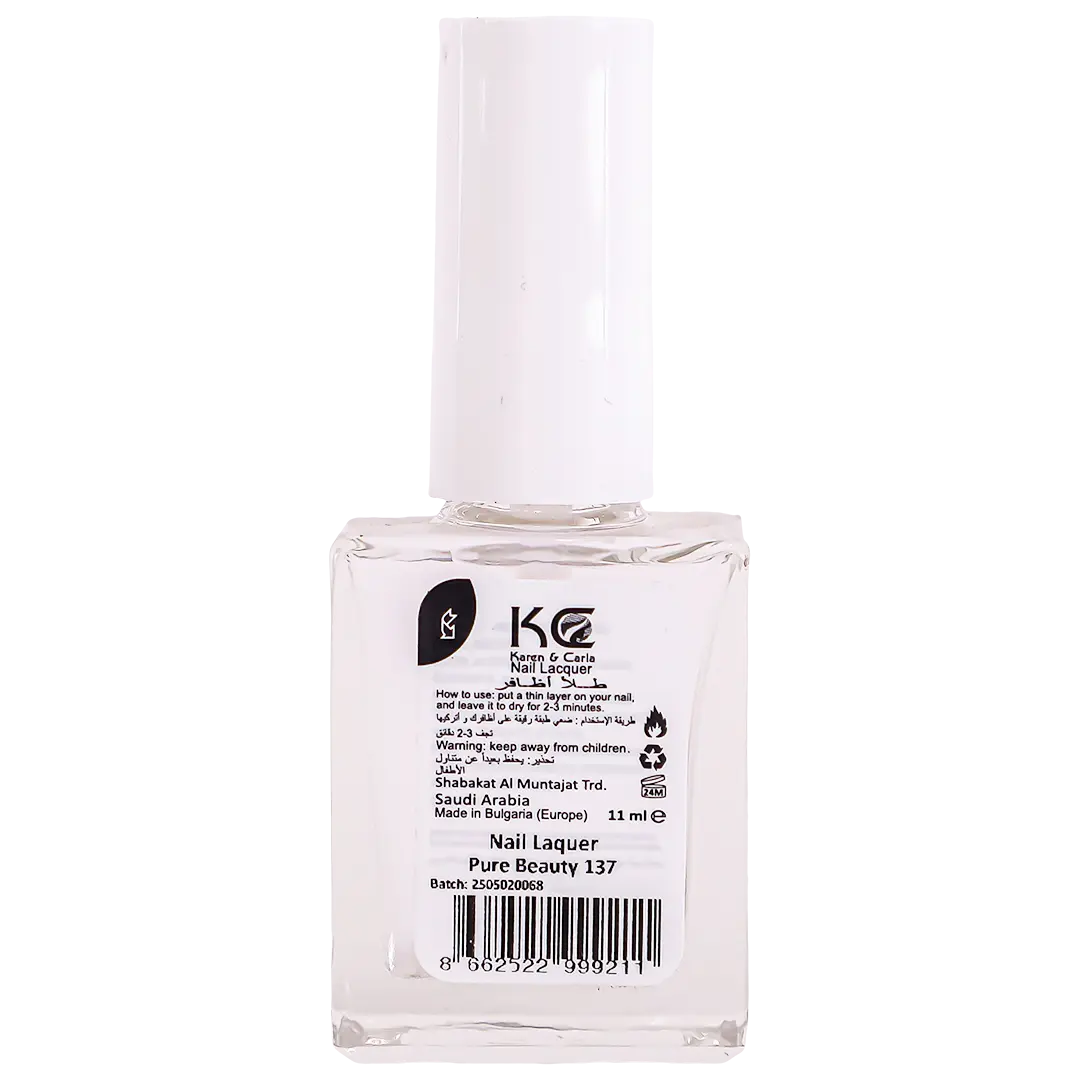 Karen And Carla Nail Lacquer Pure Beauty 137 Clear - view 3