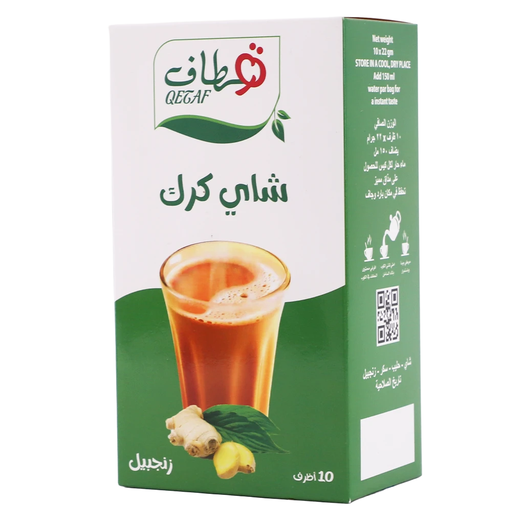 Qetaf Karak Tea Ginger 10 Sachets 22 gm