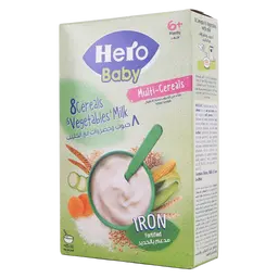 Hero Baby 8 Cereals & VeGmetables + Milk 150Gm