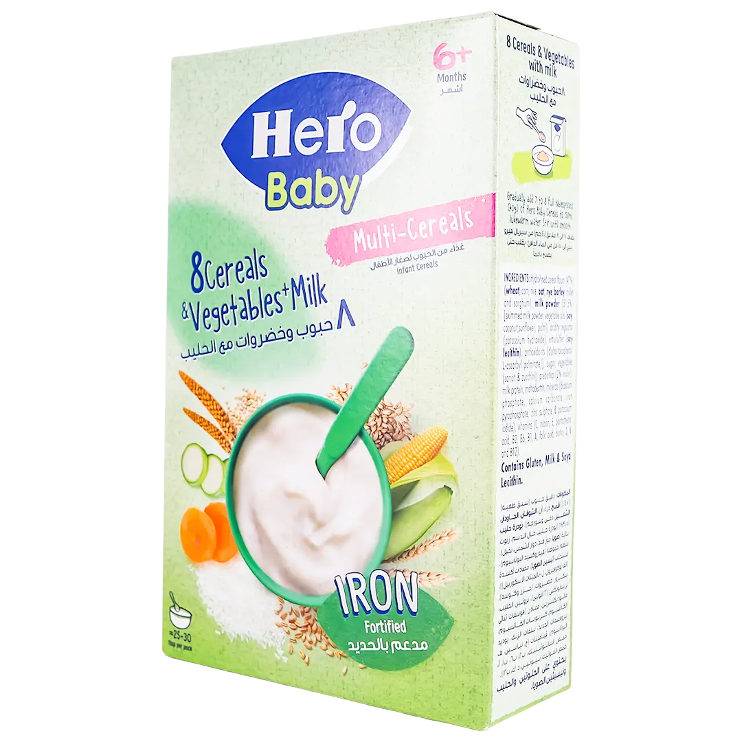 Hero Baby 8 Cereals & VeGmetables + Milk 150Gm - view 1