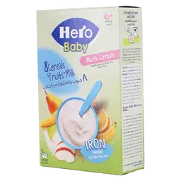 Hero Baby 8 Cereals & Fruits + Milk 150Gm