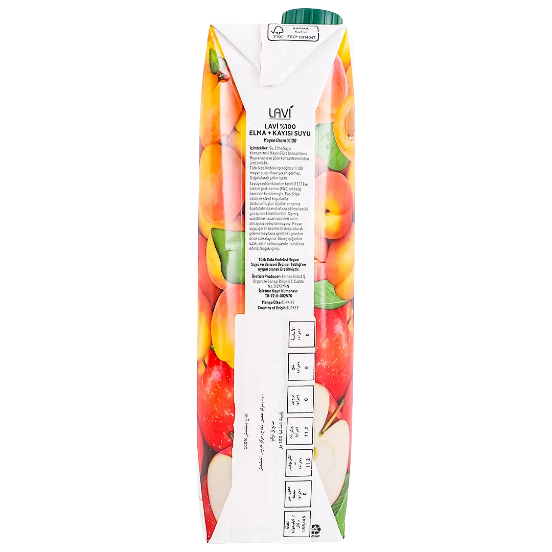 lavi 100 % Apple Aprict Juice 1 L - view 3