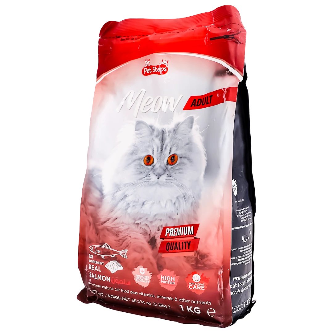 Meow Dry Food for Cats with Salmon 1 kg
