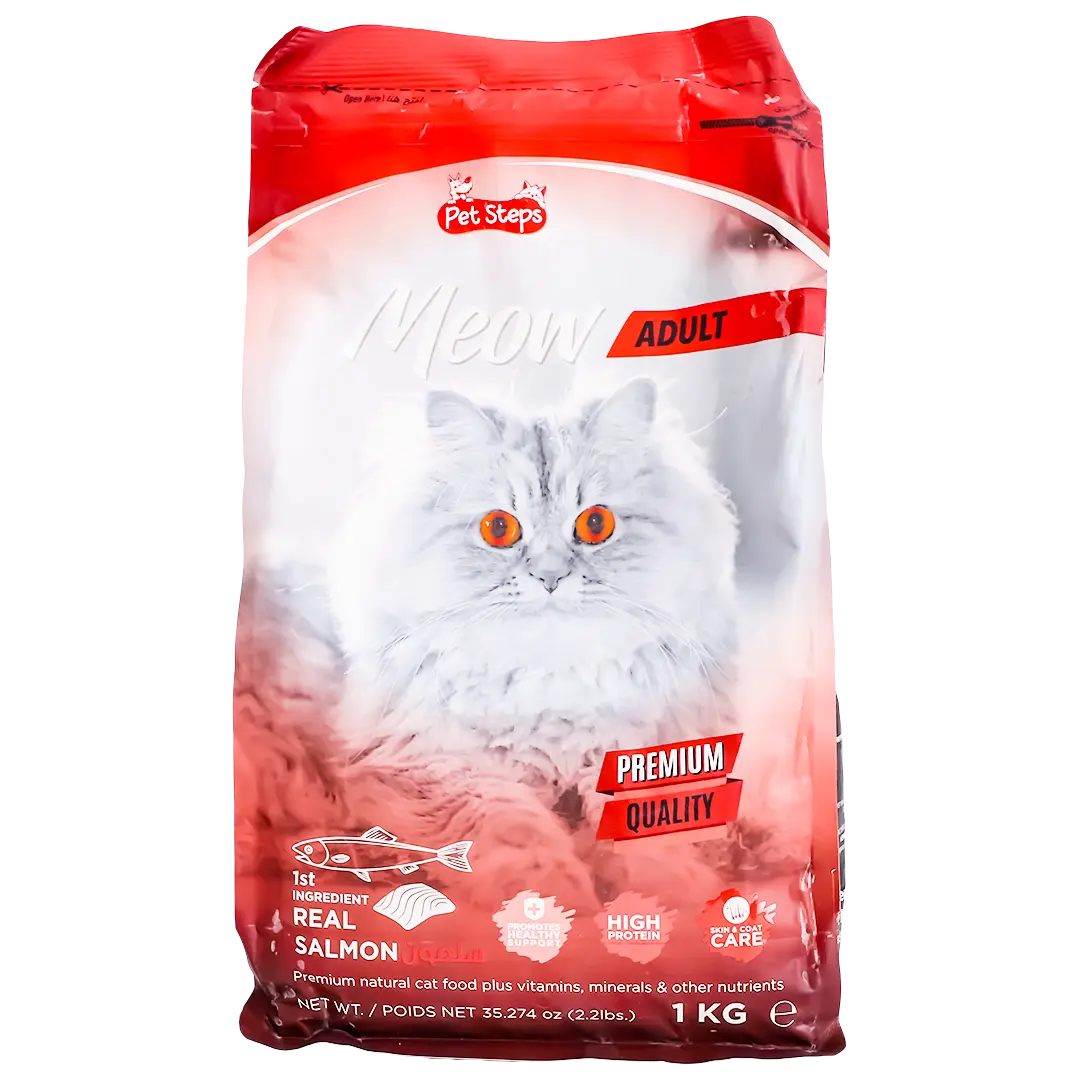 Meow Dry Food for Cats with Salmon 1 kg - view 2