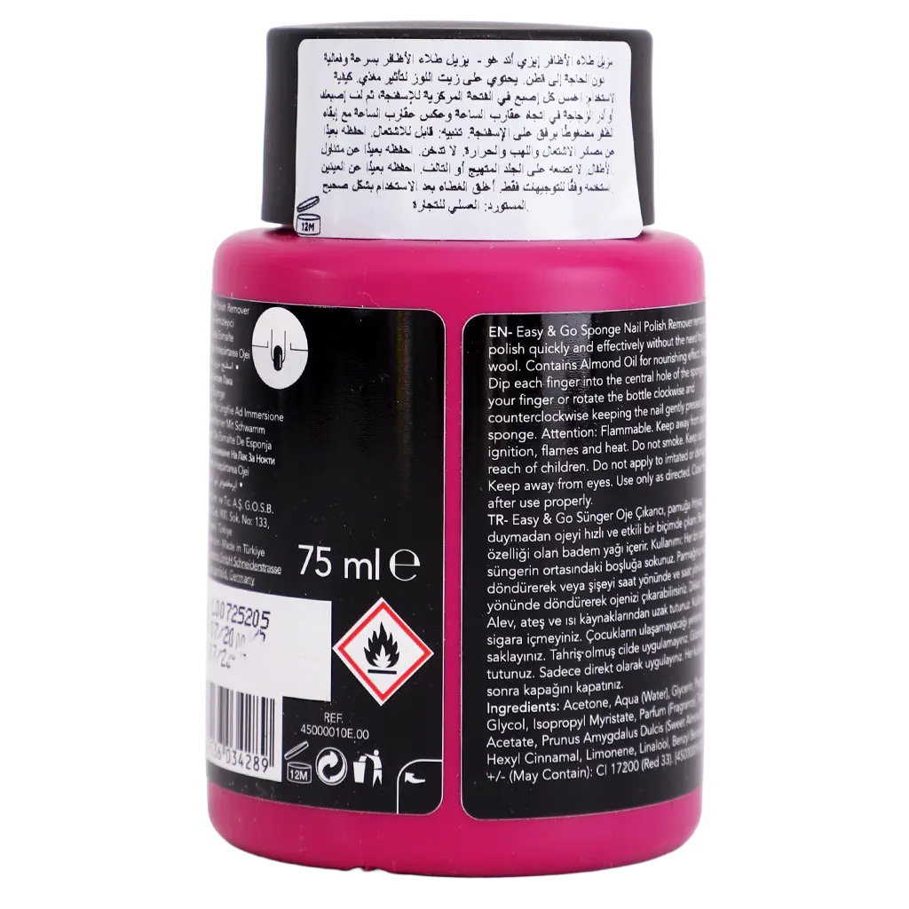 Flormar Easy Go Sponge Nail Polish Remover 75 ml - view 2