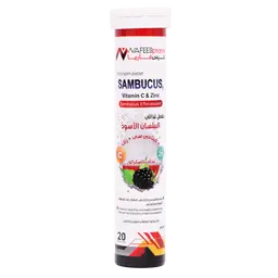Nafees Pharma Sambucus& Vitamin C & Zinc 20 Eff. Tablets