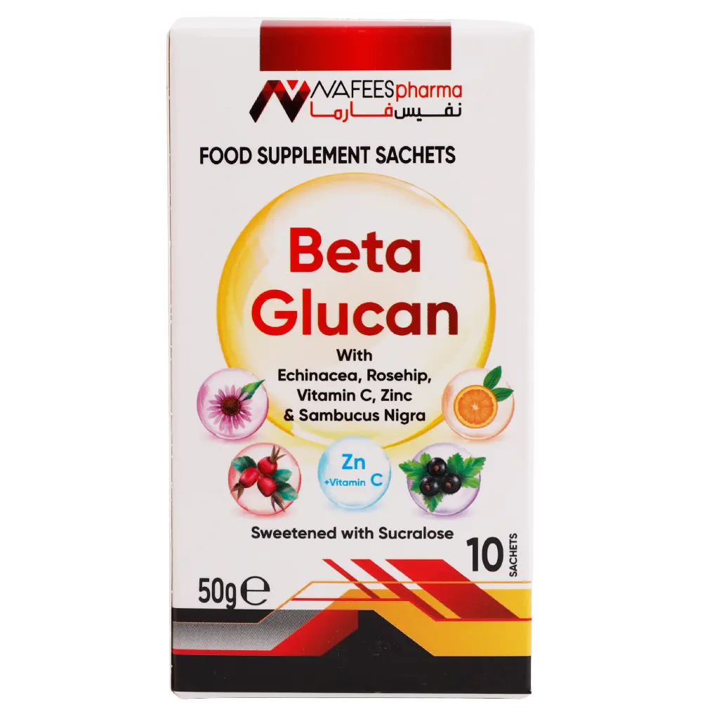 Nafees Pharma Betaglucan with echinacea and multivitamins 10 Sachets - view 3