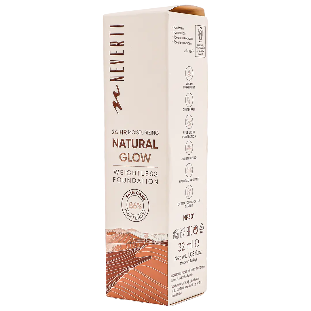 Neverti Moisturizing Natural Glow Foundation Neutral 004 - view 2