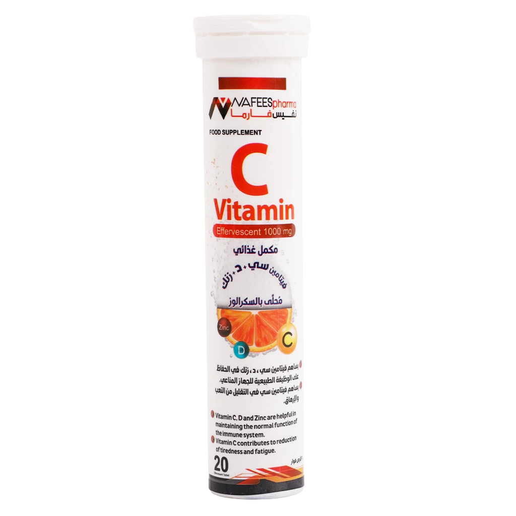 Nafees Pharma Vitamin C & D & Zinc 20 Eff. Tablets