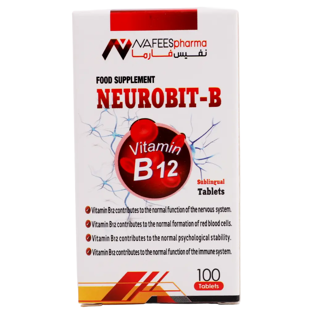 Nafees Pharma Neurobit vit B12 100 Sublingual Tablets - view 3