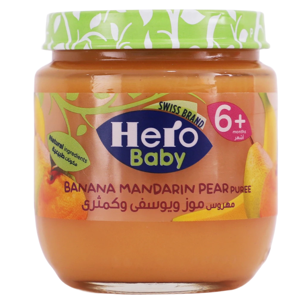 Hero Baby Jar Banana Mandarin Pear 125Gm