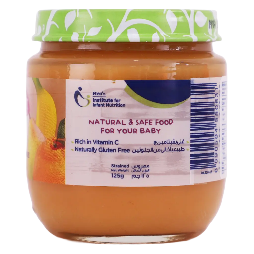 Hero Baby Jar Banana Mandarin Pear 125Gm - view 4