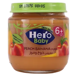 Hero Baby Jar Peach Banana Puree 125Gm