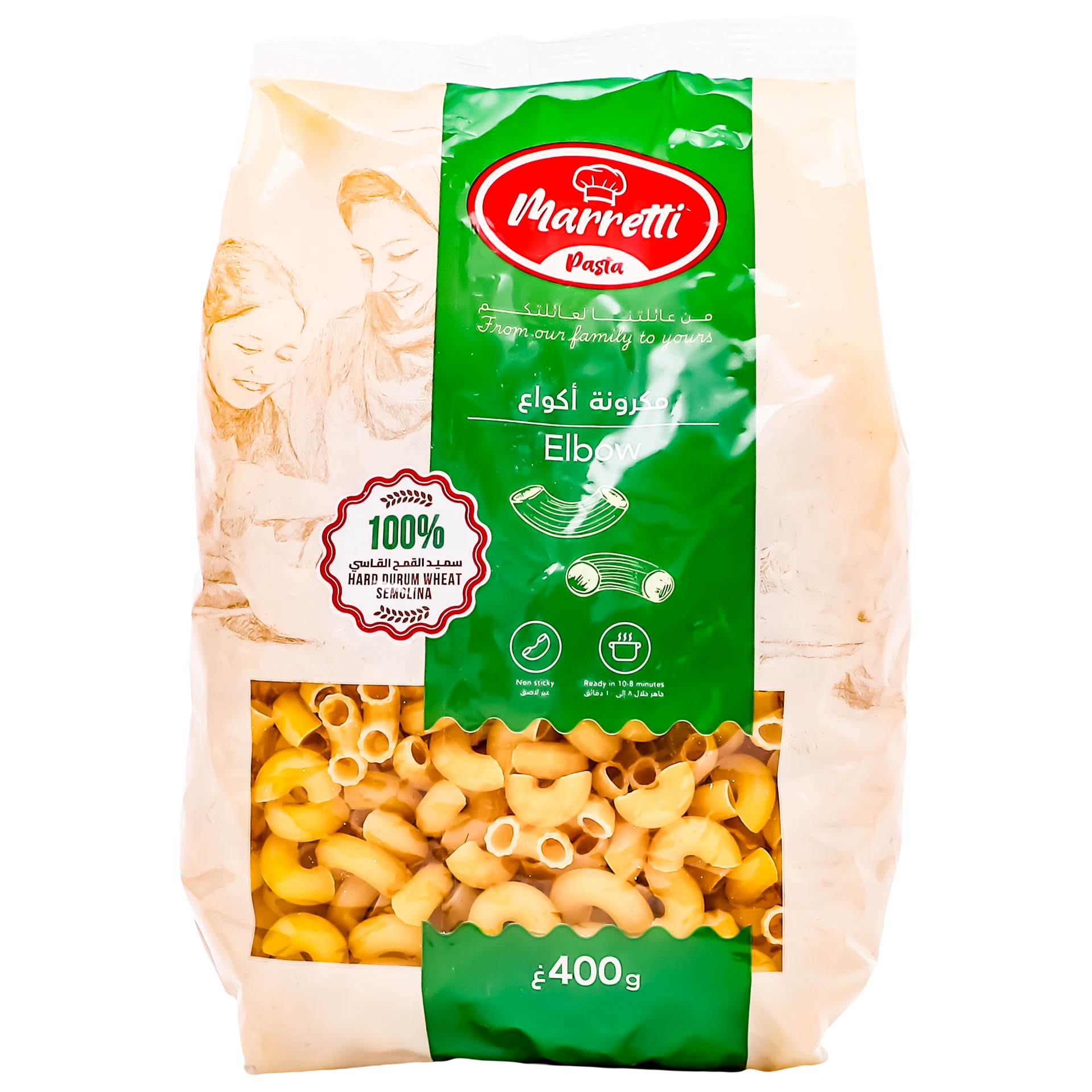 Maretti Pasta Big Elbow With Line 400 gm