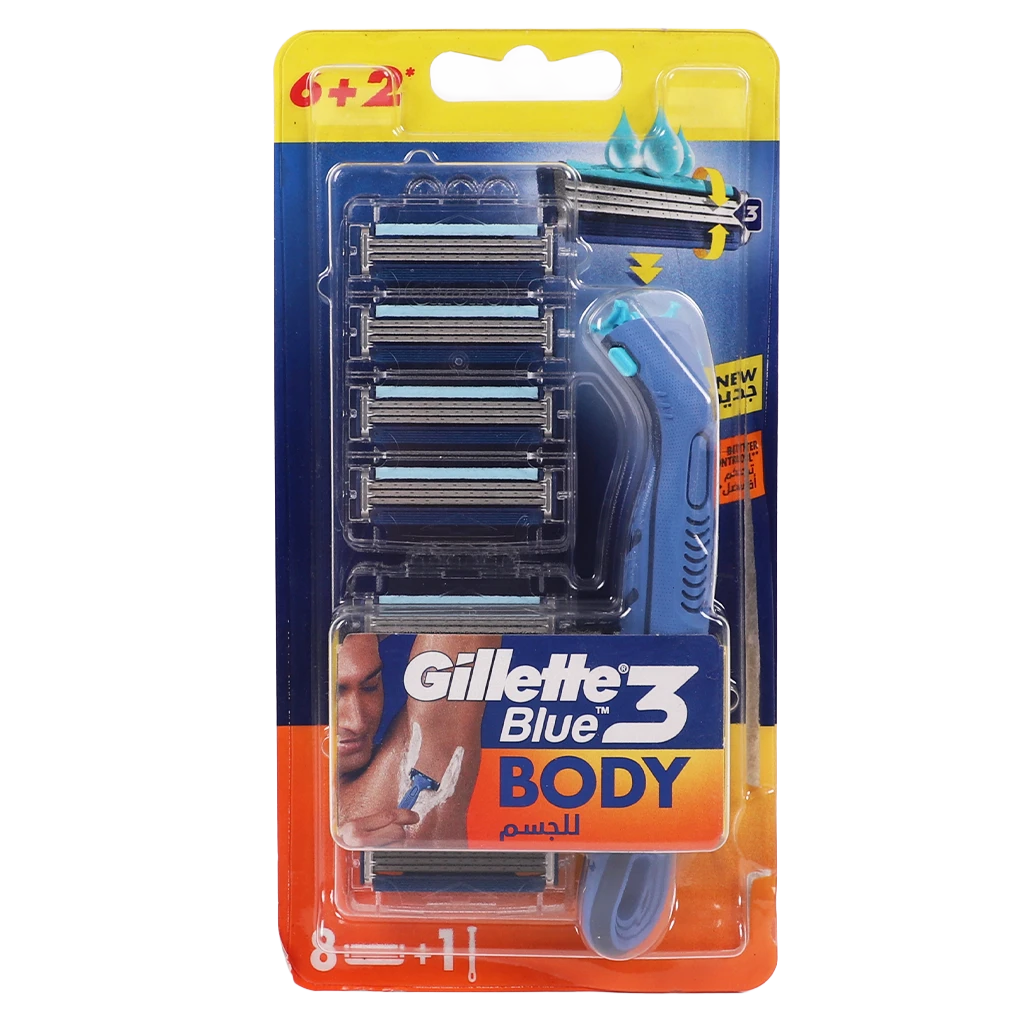 Gillette Blue 3 For Body 6+2 Blades