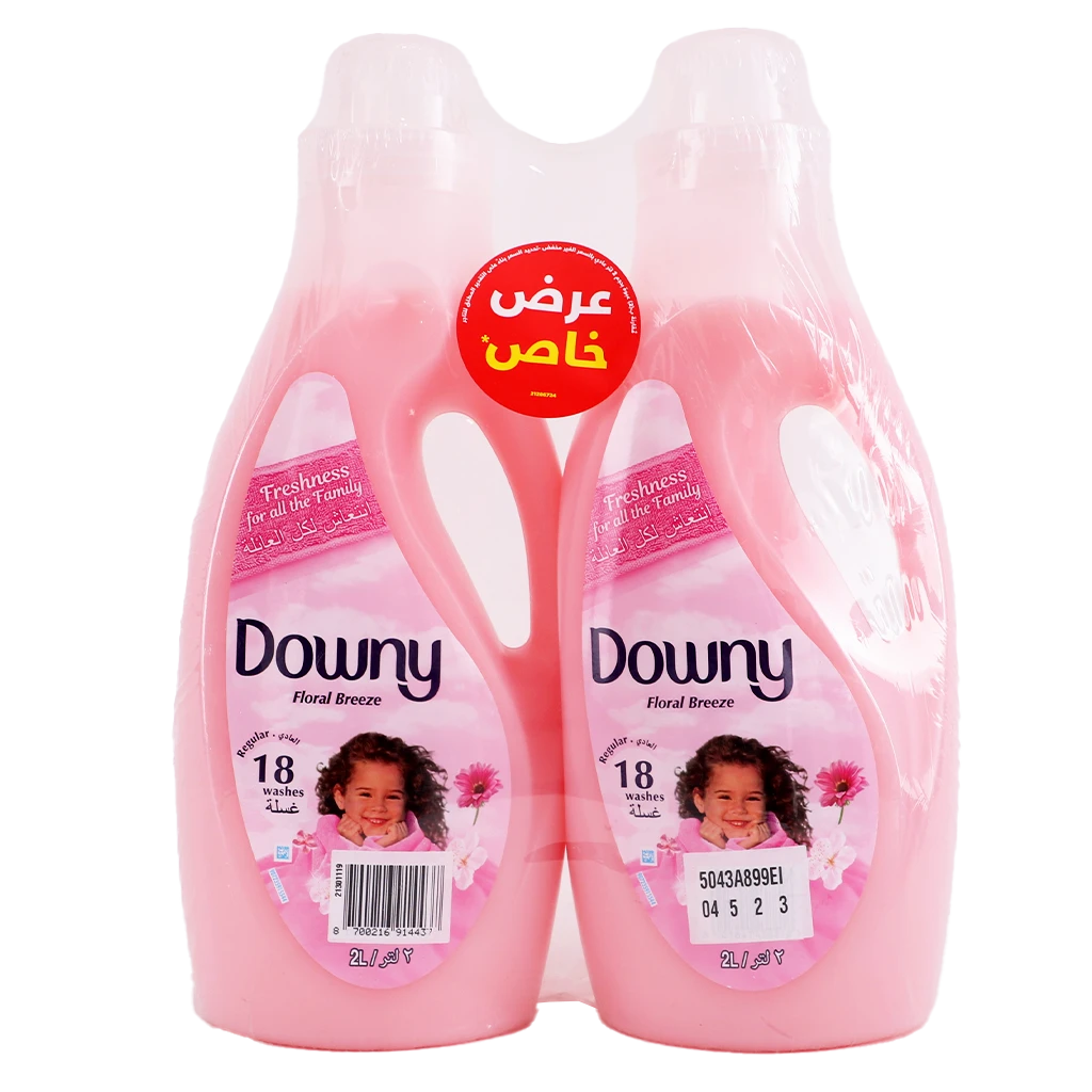 Downy Regular Fabric Softener, Floral Breeze, 2x2L