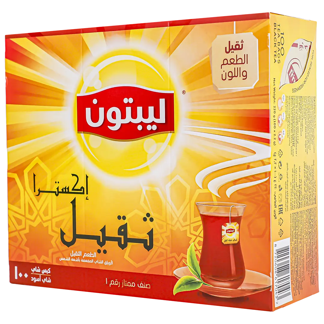 Lipton Black Tea Extra Strong 100 Teabags - view 1