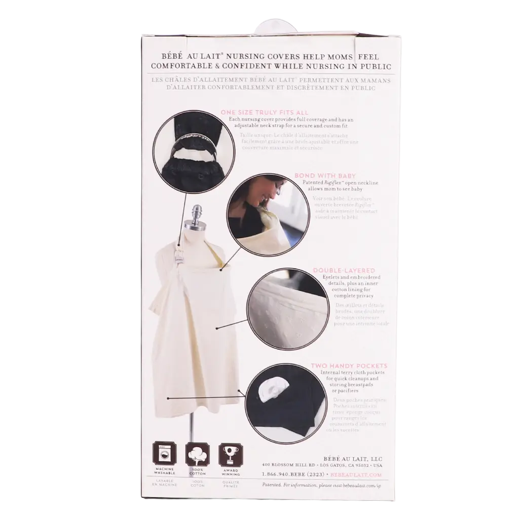Babe Au Lait Eyelet Black Nursing Cover - view 3
