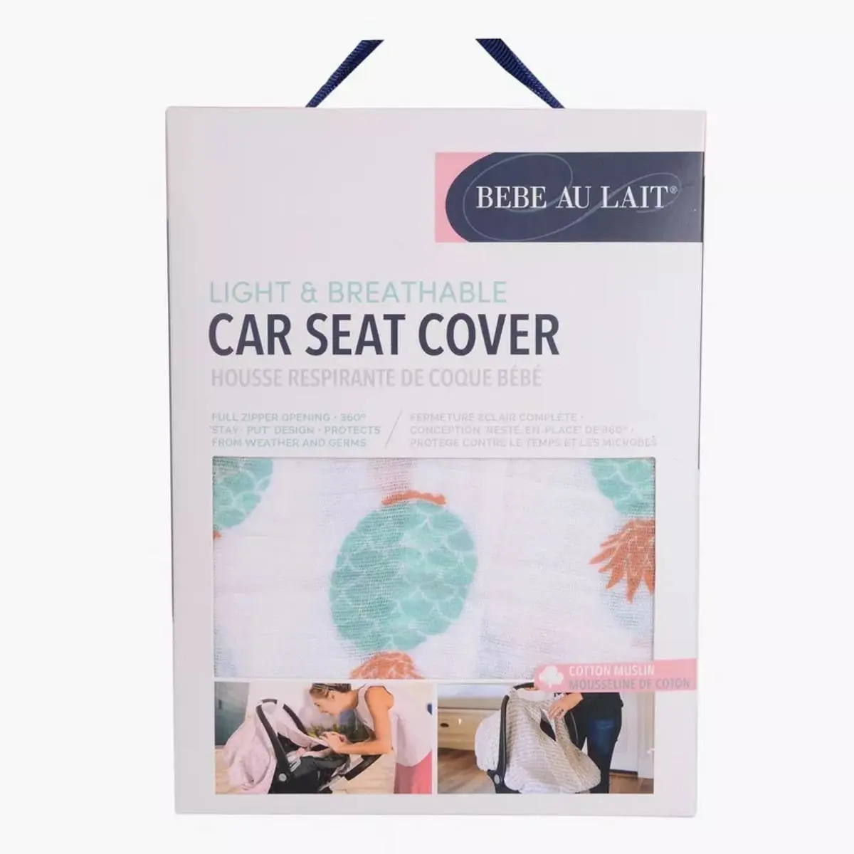 Babe Au Lait Muslin Car Seat Cover Ribbon - view 1