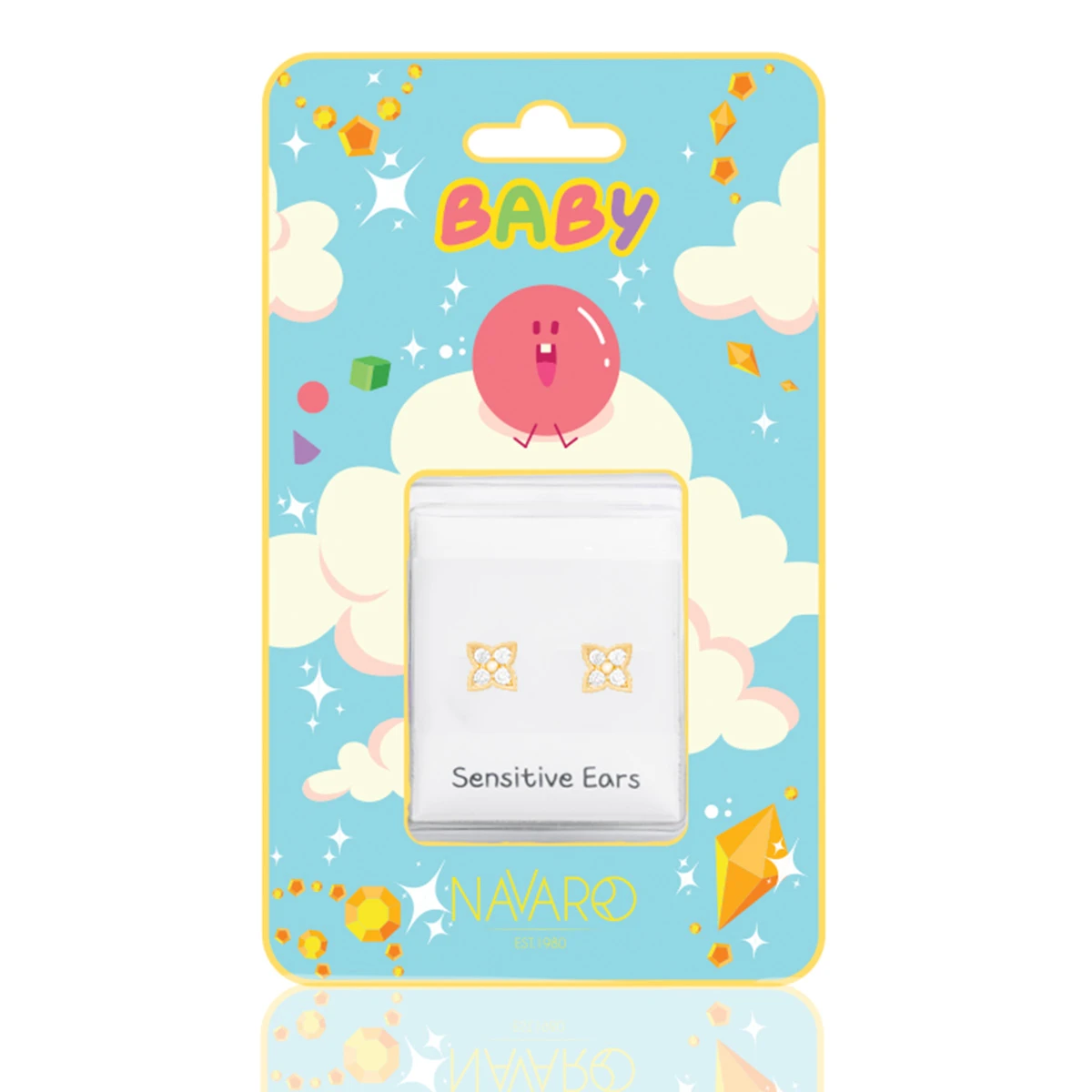 Navaro Medical Earrings Designed For Babies Gold G115