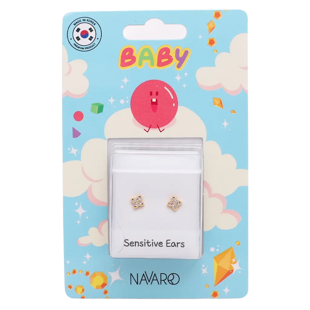 Navaro Medical Earrings Designed For Babies Gold G115 - view 3