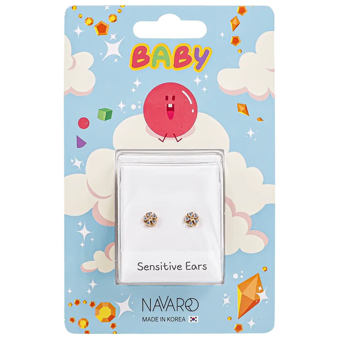 Navaro Medical Earrings Designed For Babies Gold G118 - view 1