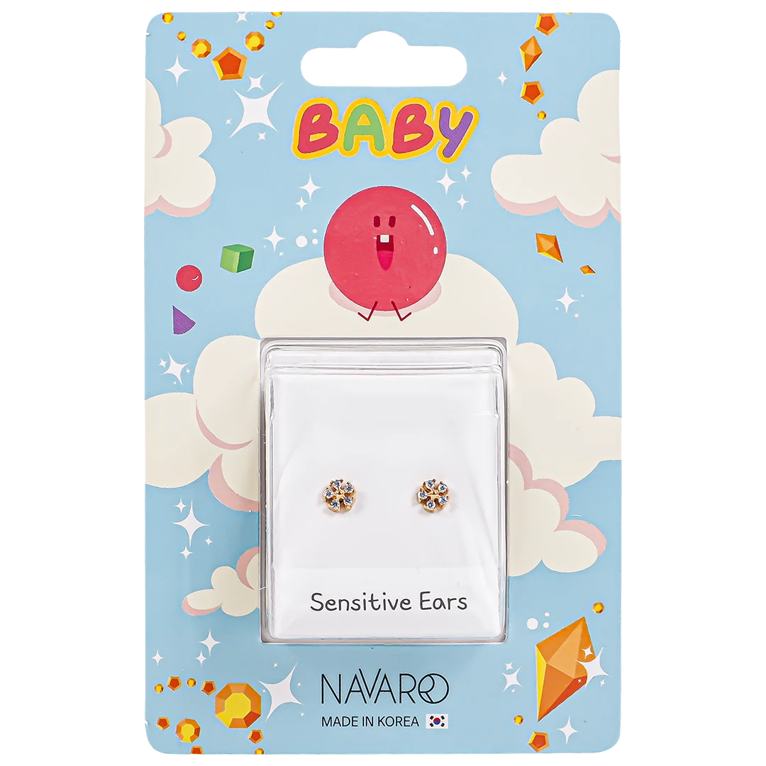Navaro Medical Earrings Designed For Babies Gold G118