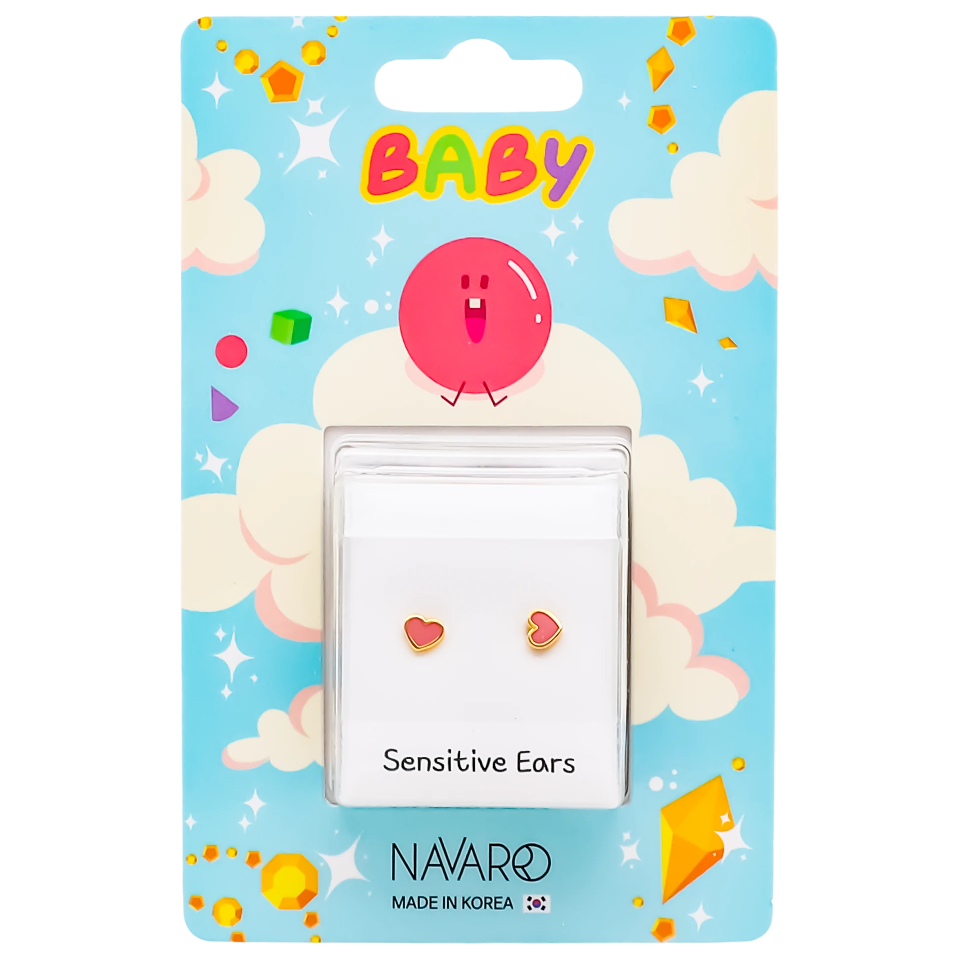 Navaro Medical Earrings Designed For Babies Gold G121