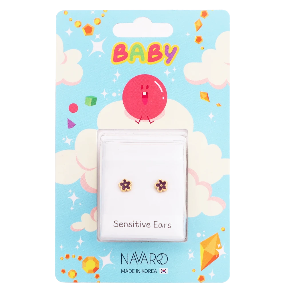 Navaro Medical Earrings Designed For Babies Gold G122