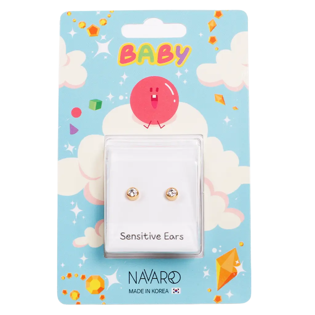 Navaro Medical Earrings Designed For Babies Gold G124 - view 1