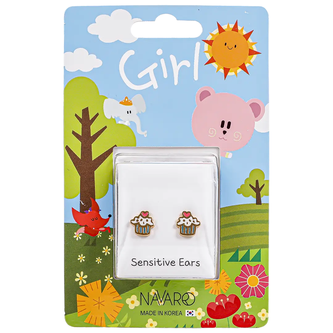 Navaro Elegant Medical Earrings Designed For Girls Gold G41 - view 1