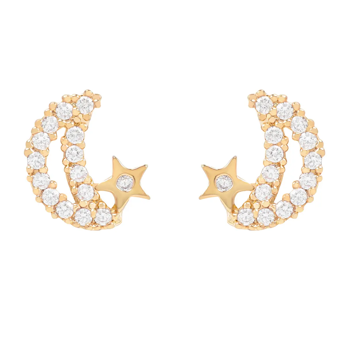Navaro Elegant Medical Earrings Designed For Girls Gold G008 - view 3