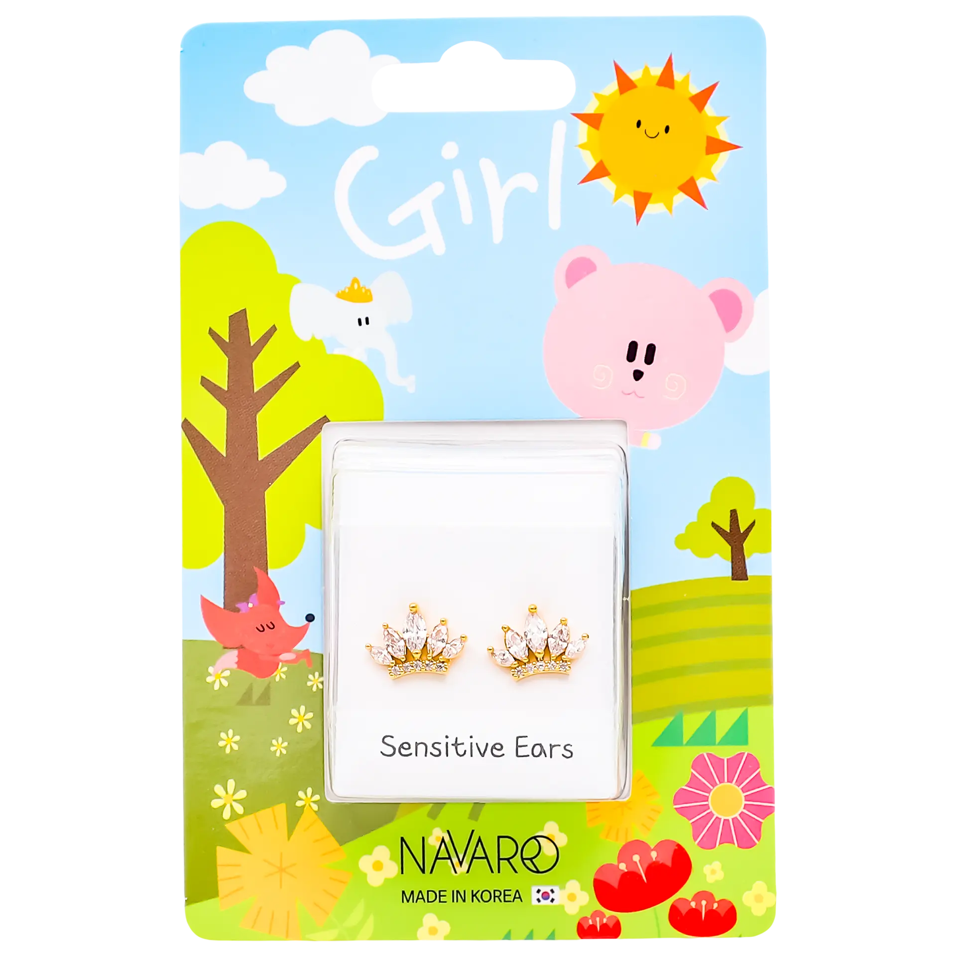 Navaro Elegant Medical Earrings Designed For Girls Gold G010 - view 1