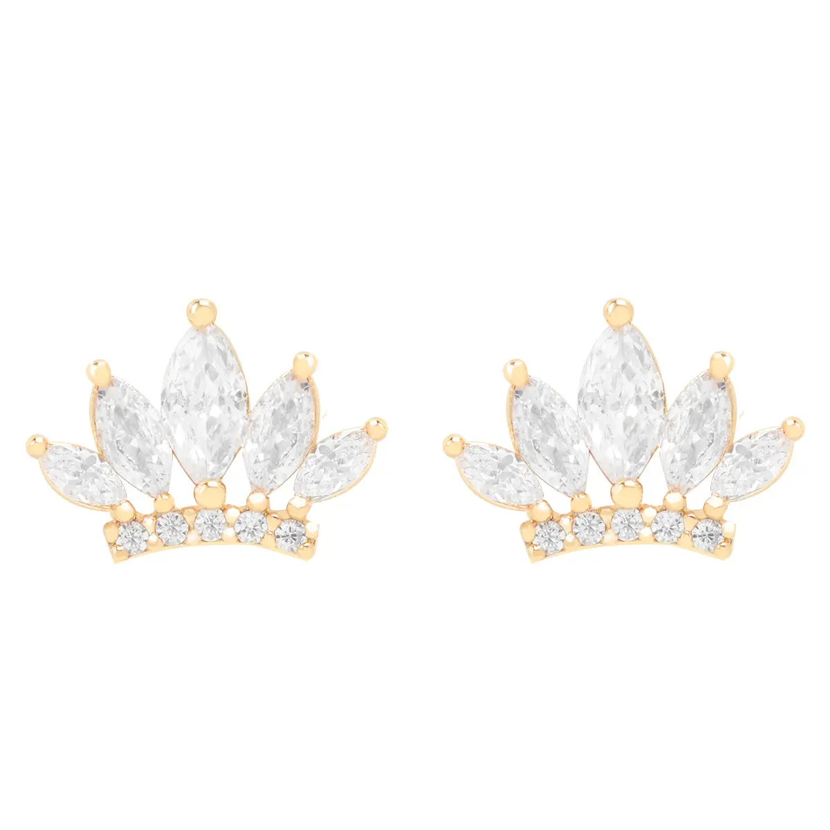 Navaro Elegant Medical Earrings Designed For Girls Gold G010 - view 3