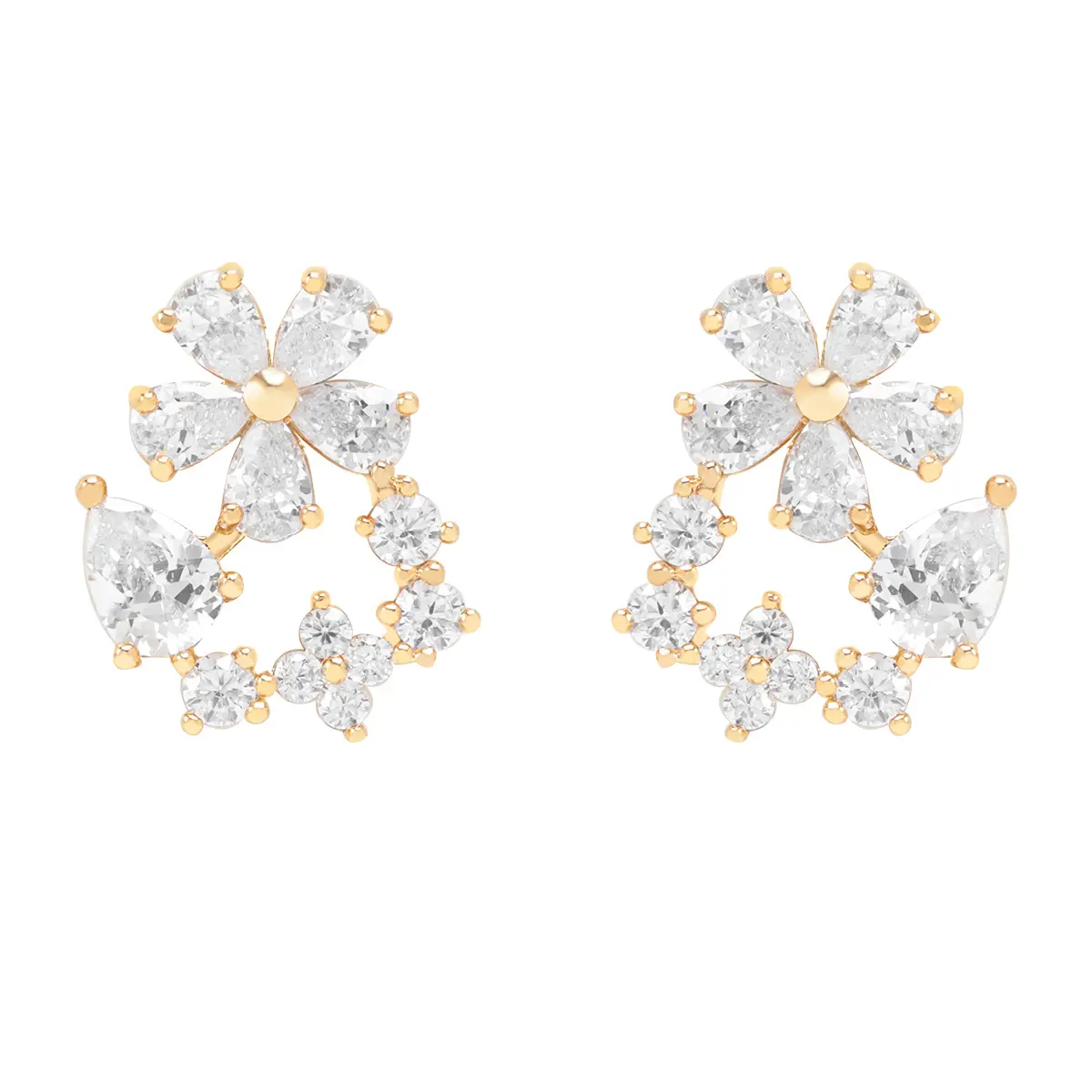 Navaro Elegant Medical Earrings Designed For Woman Gold G024 - view 3