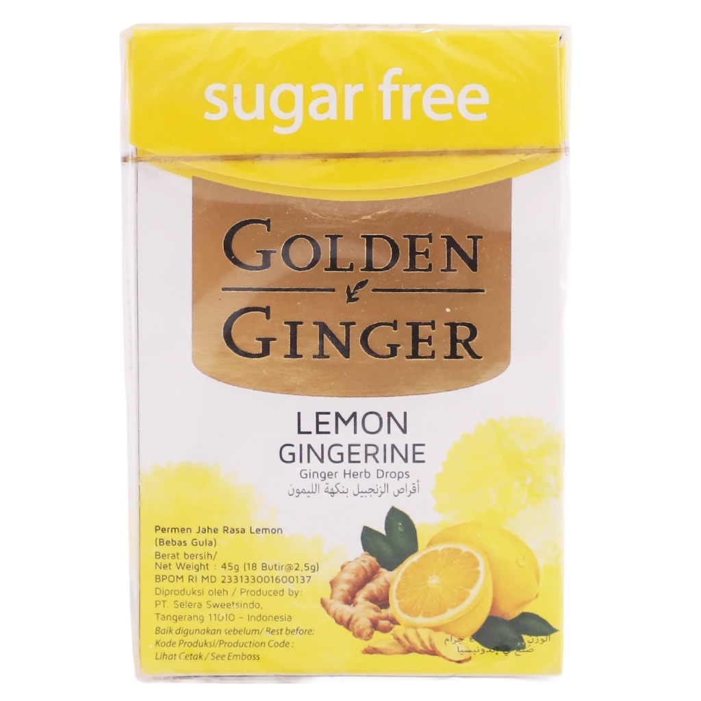 Golden Ginger Tablets Lemon Flavor 45 Gr