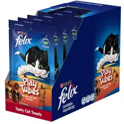 Felix Cat Treats Play Tubes Chicken and Liver 8x50 gm