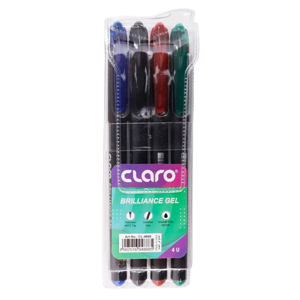 Claro Brilliance Gel Pen - Set Of 4-Clr - view 1