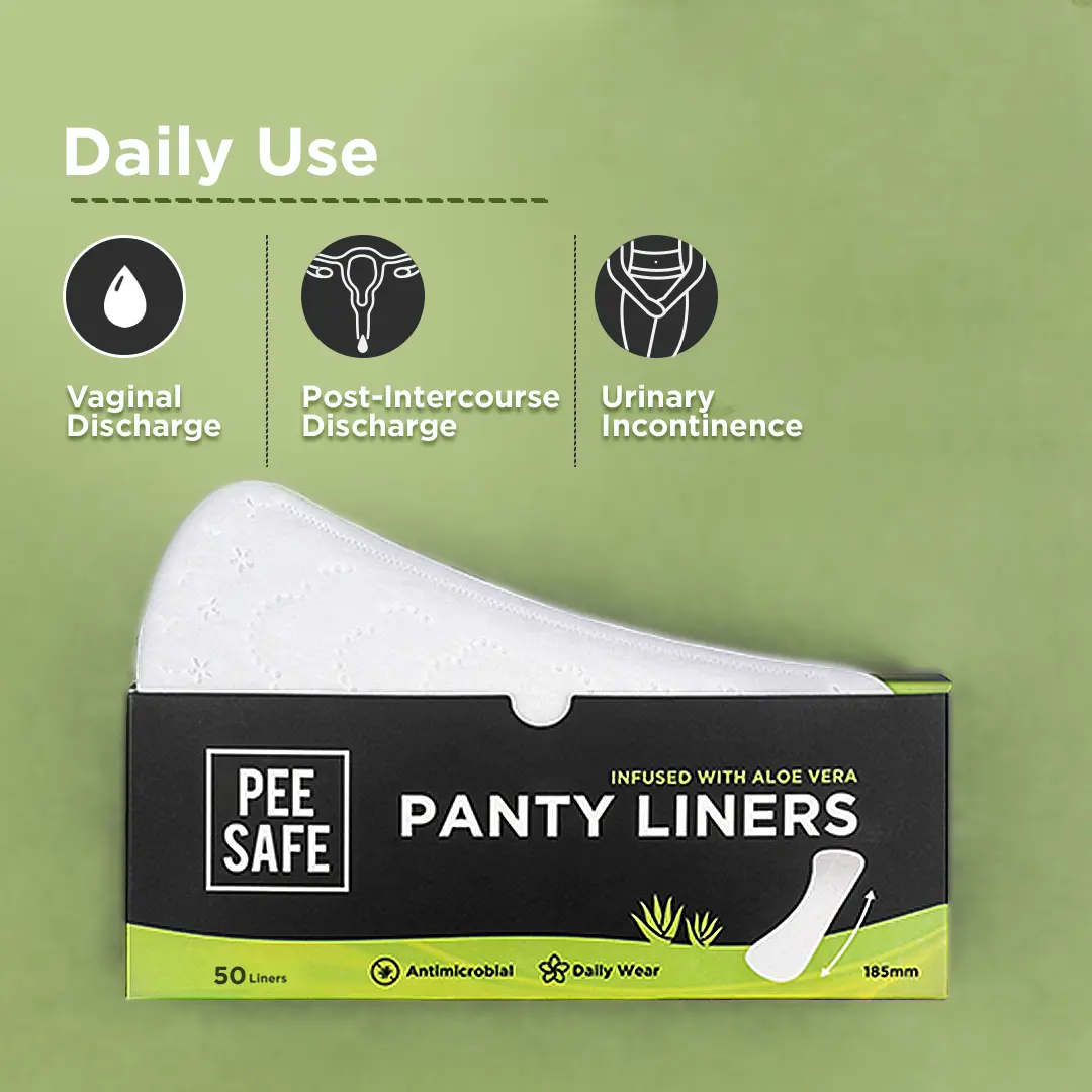 Peesafe Daily Panty Liners With Aloe Vera Curvy Design & Soft Surface 185Mm Wide 50 Liners - view 6