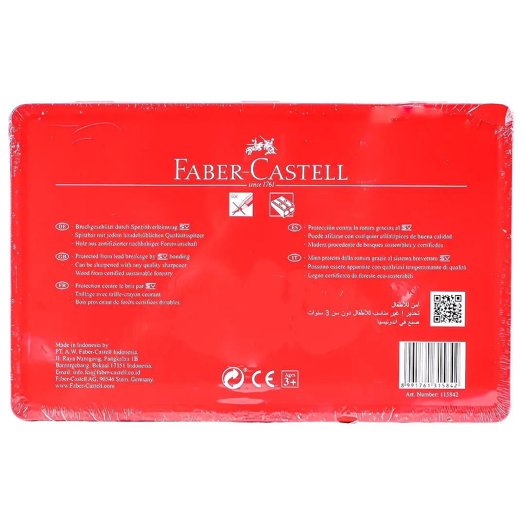 Faber Castell Classic 36 Color Flat Tin Case - view 2