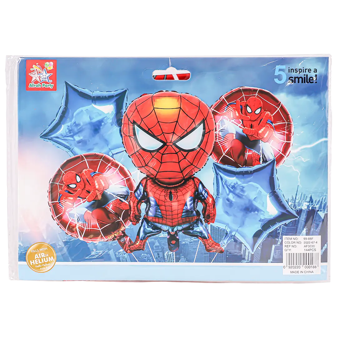 Foil Balloons Spiderman   5 pcs - view 1