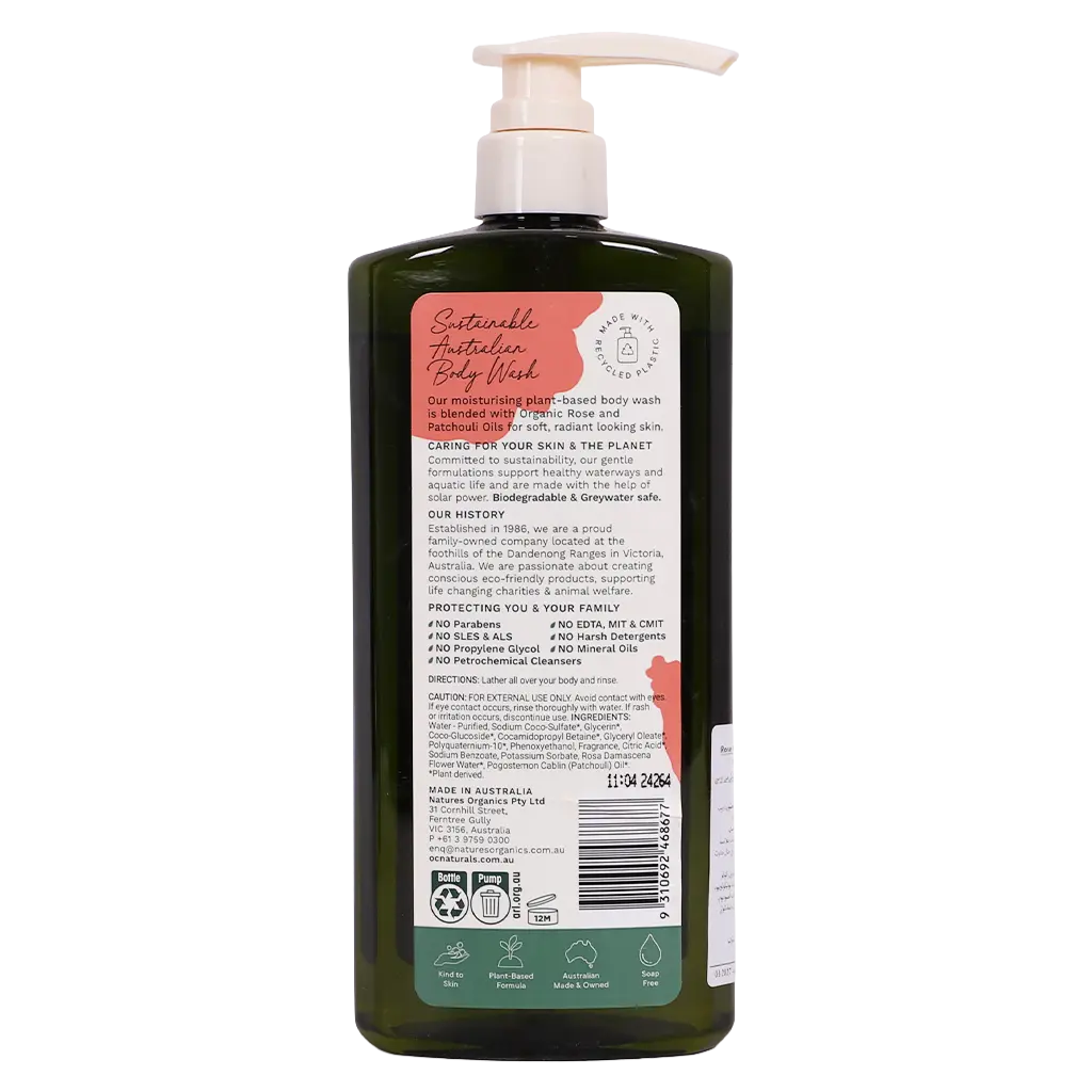 OC Naturals Rose & Patchouli Moisturising Bodywash 725 ml - view 2